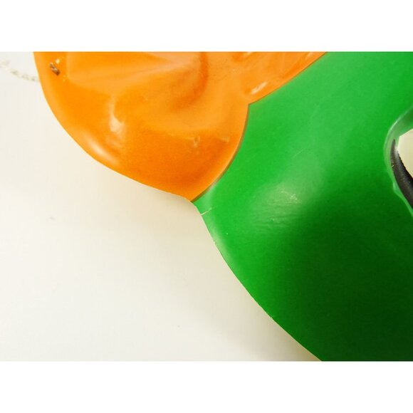 Vtg 1988 TMNT Teenage Mutant Ninja Turtles Halloween Costume Mask Michaelangelo - Picture 10 of 11